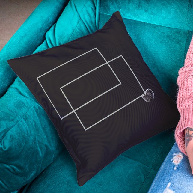 Almofada Vida marinha japonesa monocromo neutro em bege lit (Criador carregado)