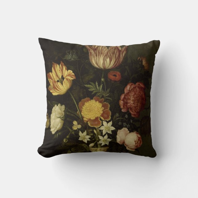 Almofada Vida tranquila com flores em um Vase Ambrosius Wan (Frente)