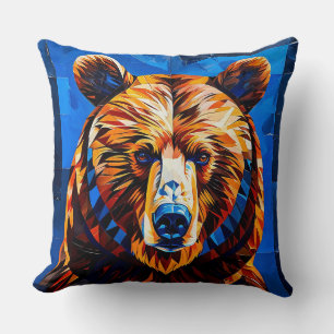Almofada Vidro Colorido de Urso
