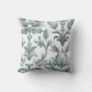 Almofada Vidro decorativo verde de menta de luxo de Damask