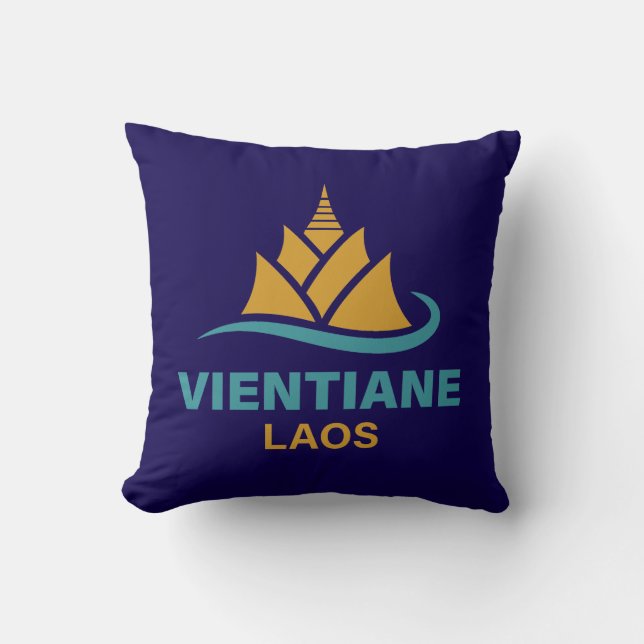 Almofada Vientiane Laos Sudeste Asiático (Frente)
