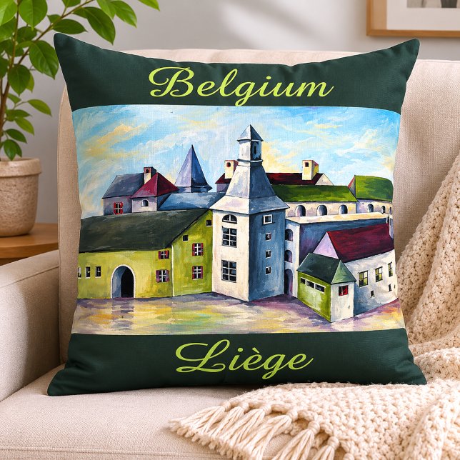Almofada Vila de Arte Popular de Liège, Bélgica (Criador carregado)