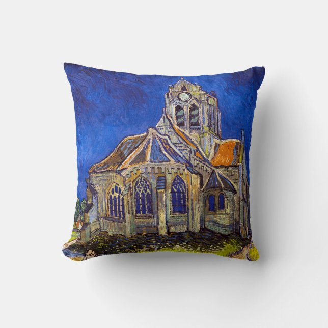 Almofada Vincent van Gogh - A Igreja em Auvers (Frente)