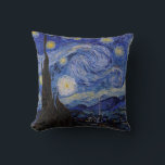 Almofada Vincent Van Gogh - A noite de Starry<br><div class="desc">A Noite Estrelada / La nuit etoilee - Vincent Van Gogh em 1889</div>