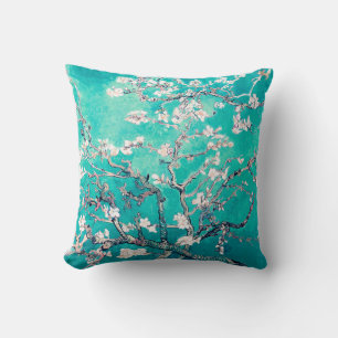 Almofada Vincent Van Gogh Almond Blossoms Turquoise