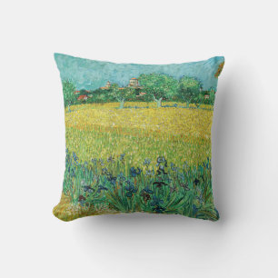 Almofada Vincent van Gogh - Campo com irlandeses perto de A