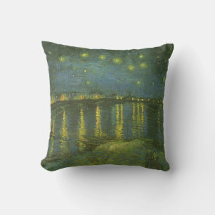 Almofada Vincent van Gogh - Noite Estrelada sobre o Ródano