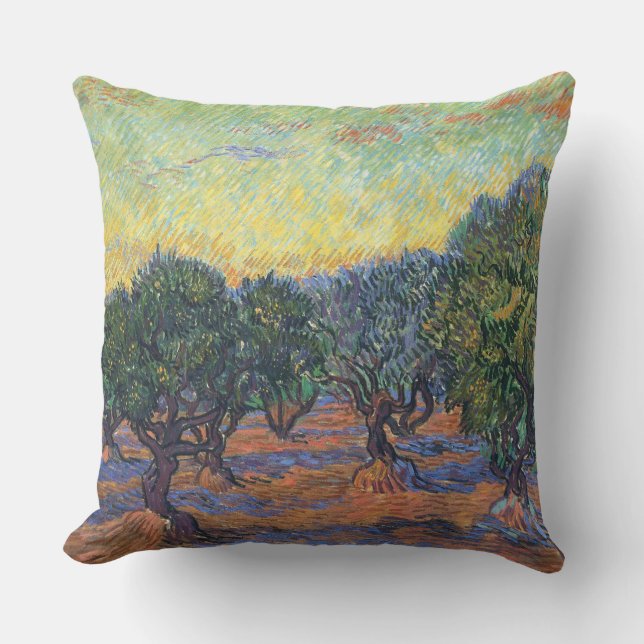 Almofada Vincent Van Gogh Oliveira Impressionismo Arte (Frente)