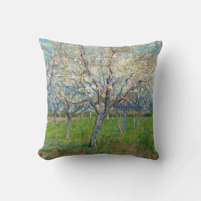 Almofada Vincent van Gogh - Pomar Cor-de-Rosa (Frente)
