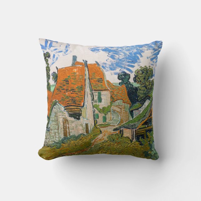 Almofada Vincent van Gogh - Rua em Auvers-sur-Oise (Frente)