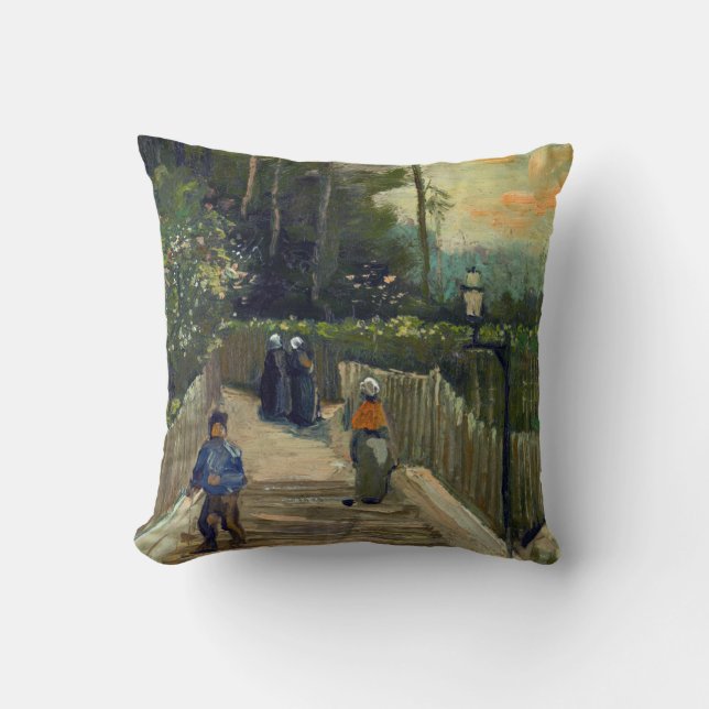 Almofada Vincent van Gogh - Traçado em Montmartre (Frente)
