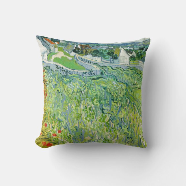 Almofada Vincent van Gogh - Vinhas em Auvers (Frente)