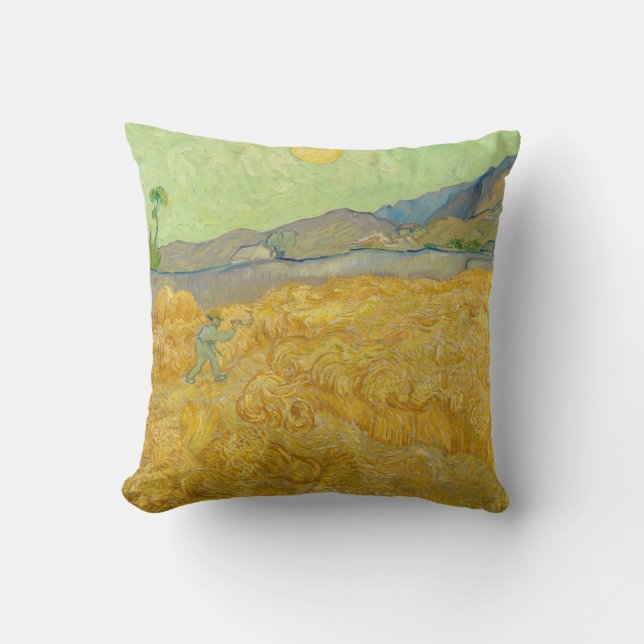 Almofada Vincent van Gogh - Wheatfield com um Receptor (Frente)