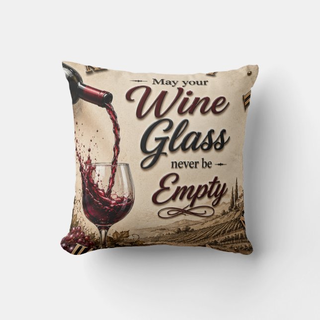 Almofada Vineyard Wine Lover Decor (Frente)