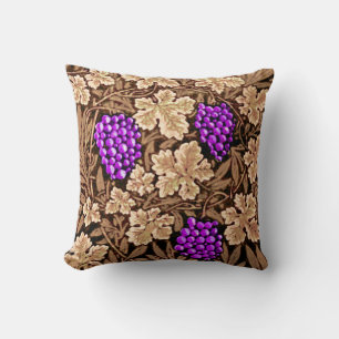 Almofada Vinha, Brown e roxo de William Morris