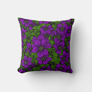 Almofada Vinha-púrpura Clematis