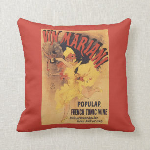 Almofada Vinho de derramamento da menina de dança de Vin