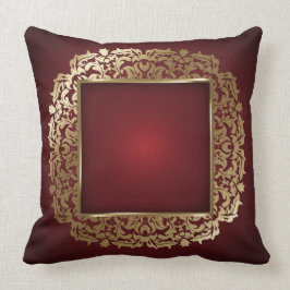 Almofada Vinho e ouro abstratos elegantes