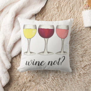 Almofada Vinho Não? Vidros Brancos Vermelhos Vinhos Vinho
