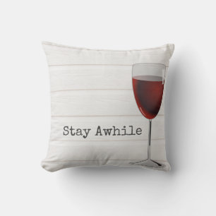Almofada Vinho Vermelho Fica Enquanto Travesseiro