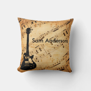Almofada Vintag de som de guitarra rock and Roll