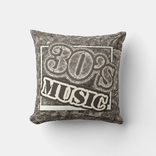Almofada Vintage 30's Music - Travesseiro (Frente)