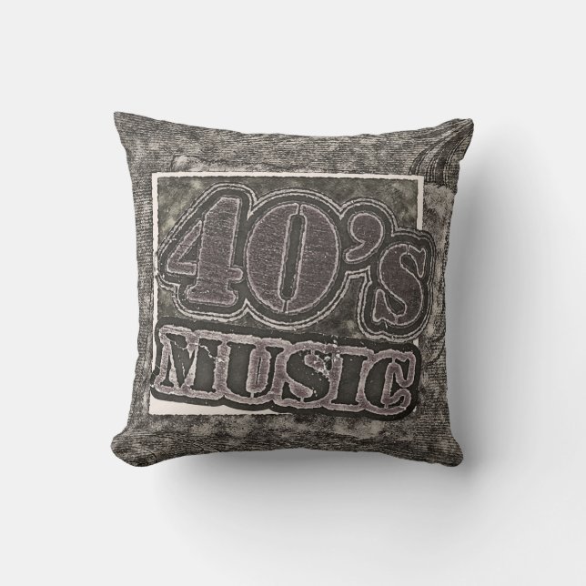 Almofada Vintage 40's Music - Travesseiro (Frente)