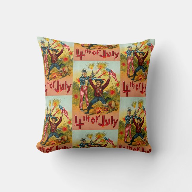 Almofada Vintage 4 de julho (Frente)