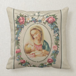 Almofada Vintage abençoado do Natal de Jesus da Virgem