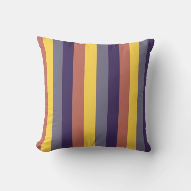 Almofada Vintage abstrato de striping vertical (Frente)