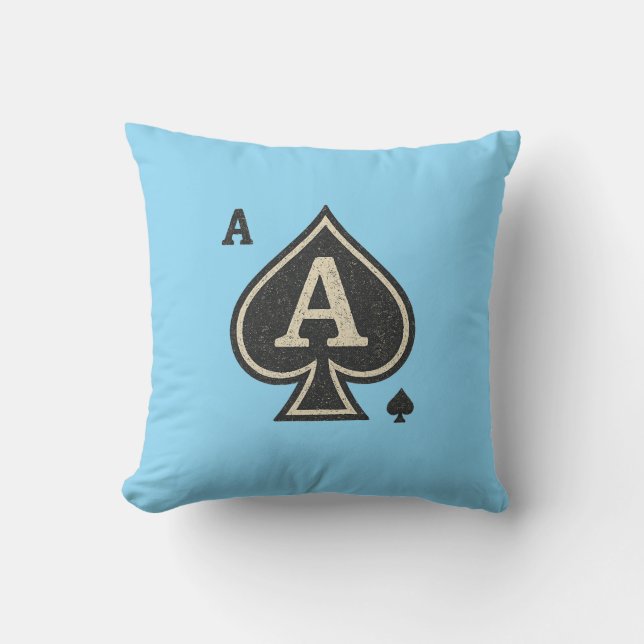 Almofada Vintage Ace of Spades - Pôquer em Descanso (Frente)