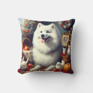 Almofada Vintage American Eskimo Painting