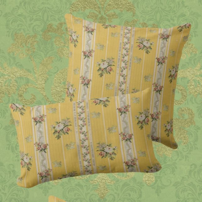 Almofada Vintage Antique Wallpaper Yellow  (Vintage antique wallpaper)