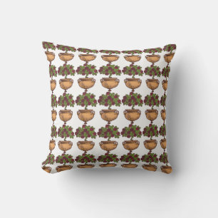 Almofada Vintage Art Nouveau rosa floral design