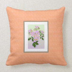 Almofada Vintage-Arte-Pêssego--Lavanda--Primavera--M-L