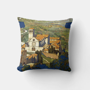 Almofada Vintage Assisi Itália Viagem Turismo Anúncio
