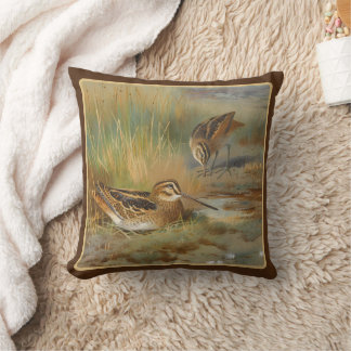 Almofada Vintage, aves de capoeira ilustradas