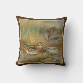 Almofada Vintage, aves de capoeira ilustradas