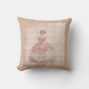 Almofada Vintage Ballerina Girl in a Pink Tutu
