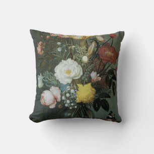 Almofada Vintage Barroco, Buquê de Flores em Vaso