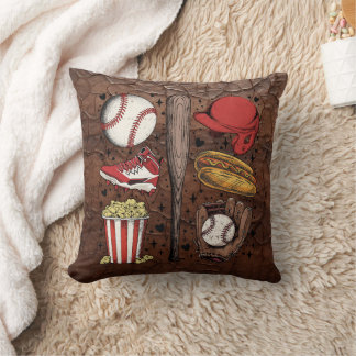 Almofada Vintage Baseball Pattern