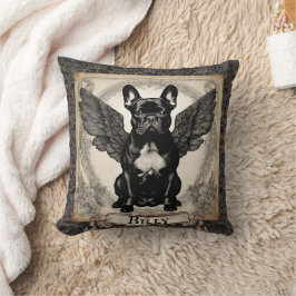 Almofada Vintage Black French Bulldog Personalizado