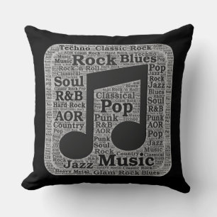 Almofada Vintage Black & White Music Genes