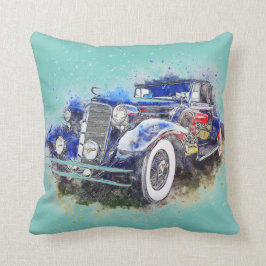 Almofada Vintage Blue Car