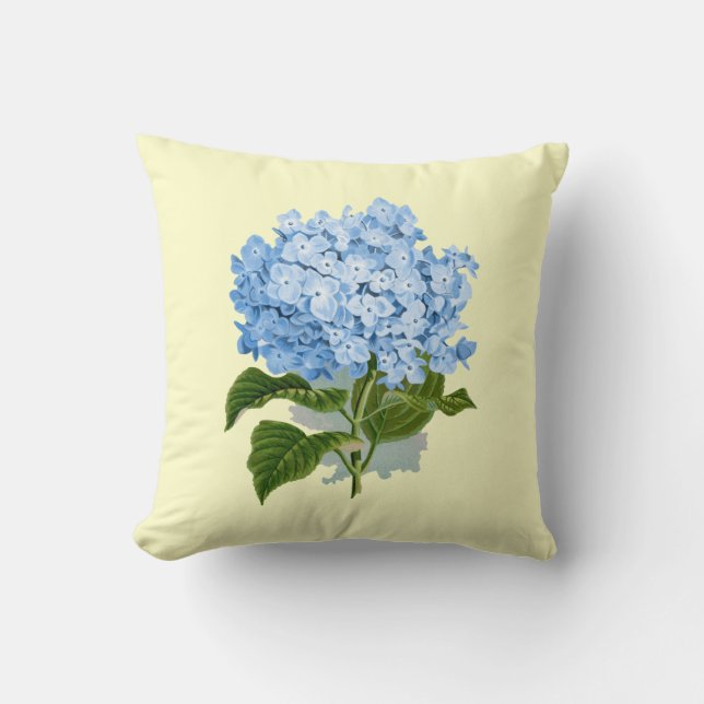Almofada Vintage Blue Hydrangea (Frente)