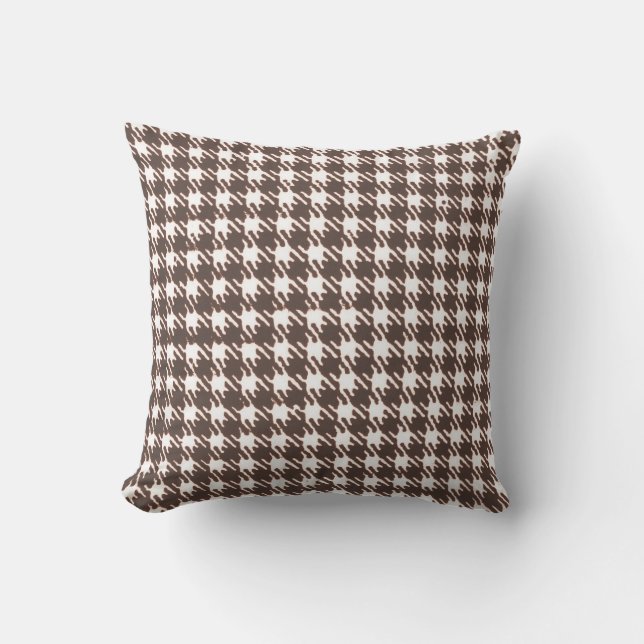 Almofada Vintage Brown Houndstooth (Frente)