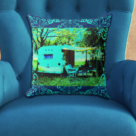 Almofada Vintage Camper Viagem Trailer Fotografia Art