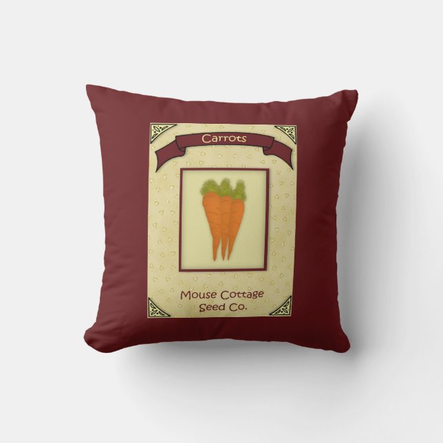 Almofada Vintage Carrot Seeds Travesseiro (Frente)