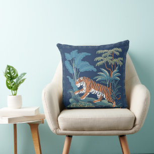 Almofada Vintage Chinês Porcelain Tiger Bedspread