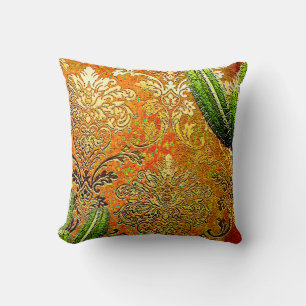 Almofada Vintage Chinese Cactus Motif